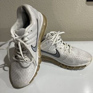 Nike Air Max 2017 Sneakers Shoes  Women's Size 8 White Silver Athletic